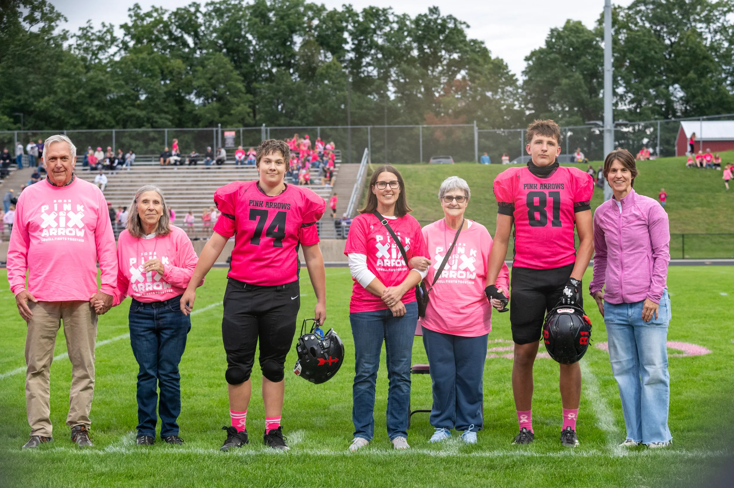 2026 Lowell Football - Pink Arrow Honorees