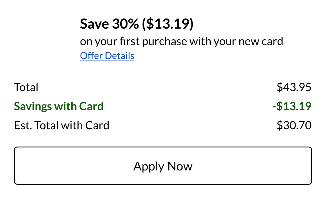 A mobile savings calculator being tested against the control. It includes less content and savings are in green.