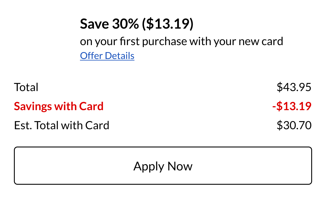 A mobile savings calculator being tested against the control. It includes less content and savings are in red. This was the winning challenger.