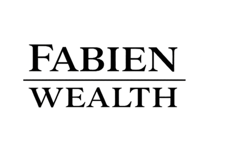 Text that reads "FABIEN WEALTH" with a horizontal line underneath. The background is black and the text is in capital letters.