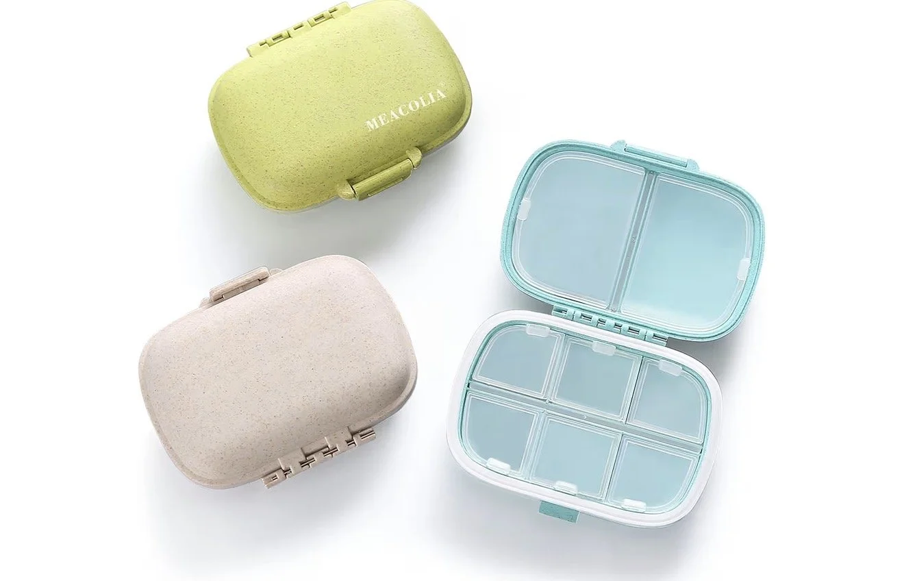 Travel Pill Organizer Case

Keep vitamins, supplements, and daily medications neatly organized with this compact travel pill organizer case. Designed with multiple labeled compartments and a secure snap-closure, this case makes it easy to sort doses 