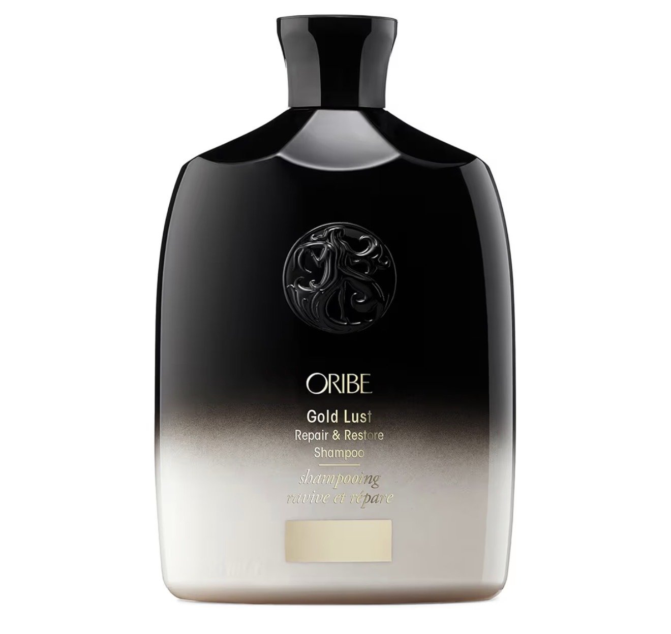 Oribe Gold Lust Repair & Restore Shampoo
Repairing shampoo that gently cleanses while restoring damaged hair, strengthening strands, improving shine, and helping prevent breakage. Ideal for dry, damaged, color-treated, or over-processed hair.