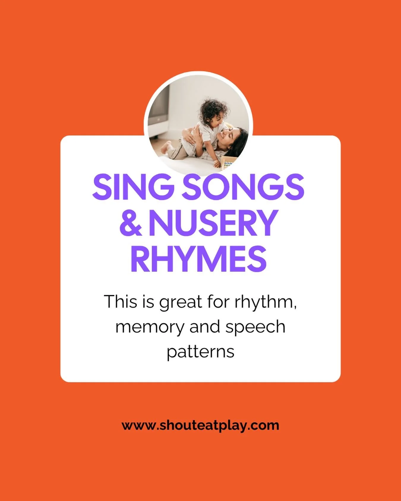 Press play and sing along 🎶
Repetition is how little ones learn to talk, don&rsquo;t worry about sounding perfect, just have fun with it.