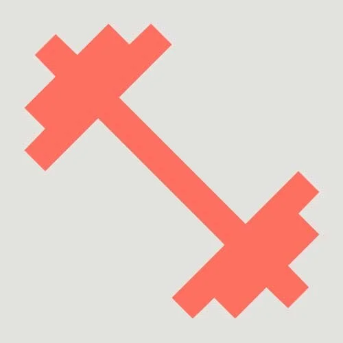 Simplified illustration of a pink, pixelated key with a blocky design on a light gray background.