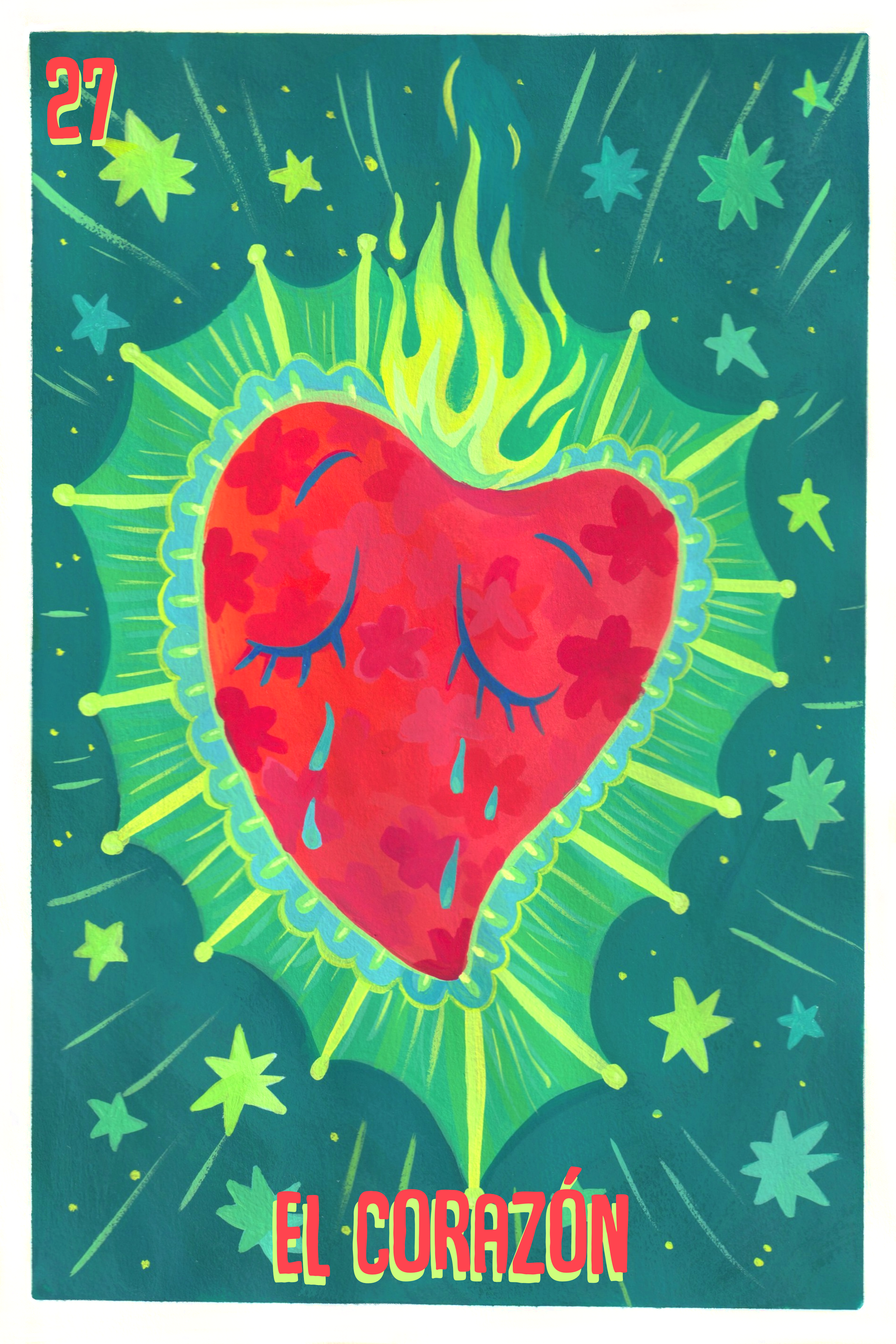 El Corazón | La Loteria Collection Art Print