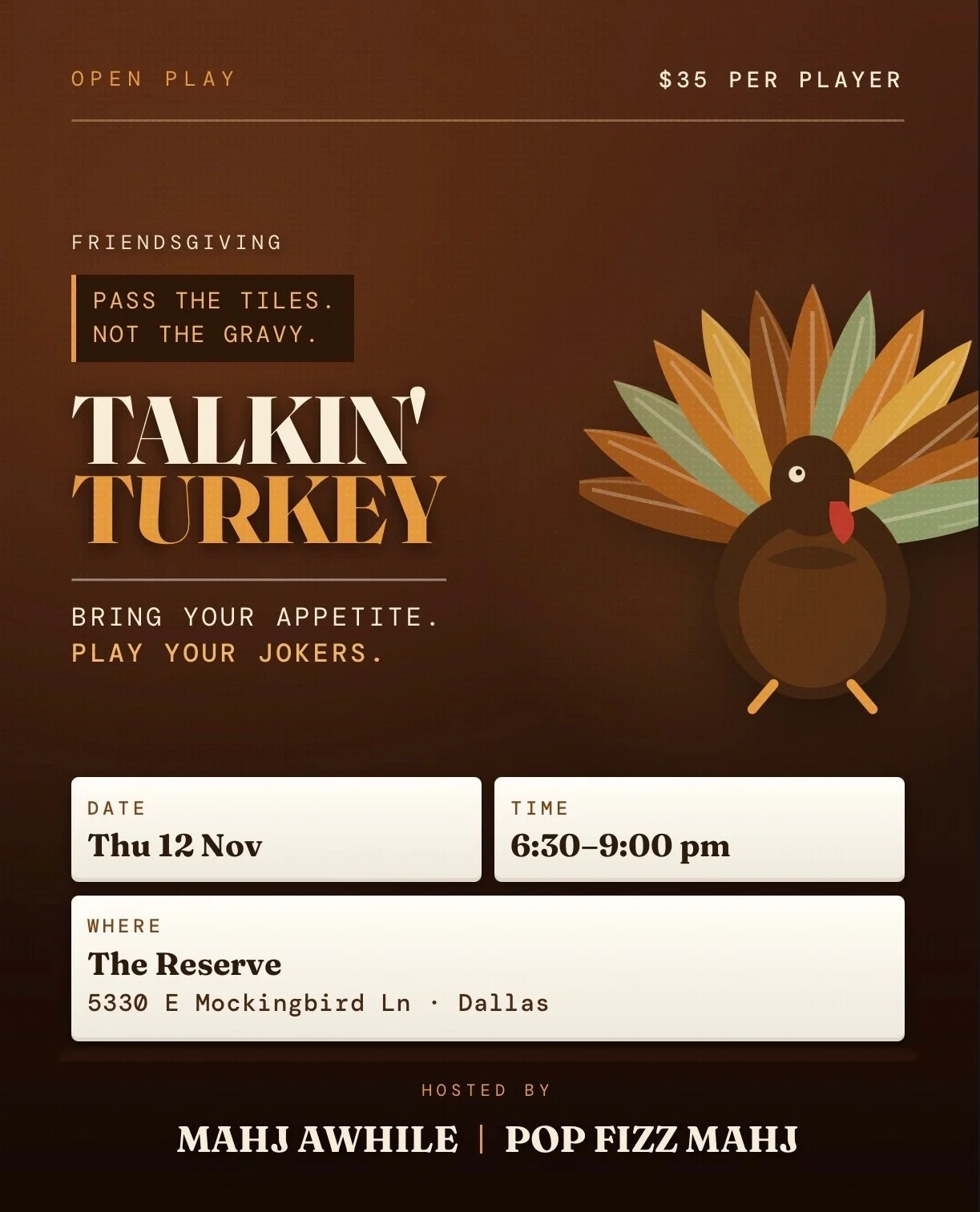 Talking Turkey Open Play