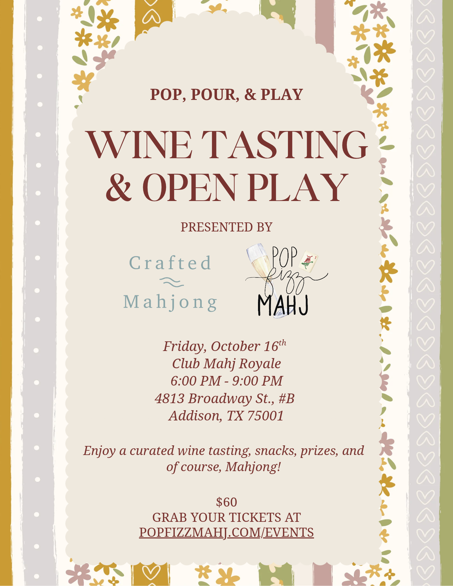 Wine Tasting and Open Play