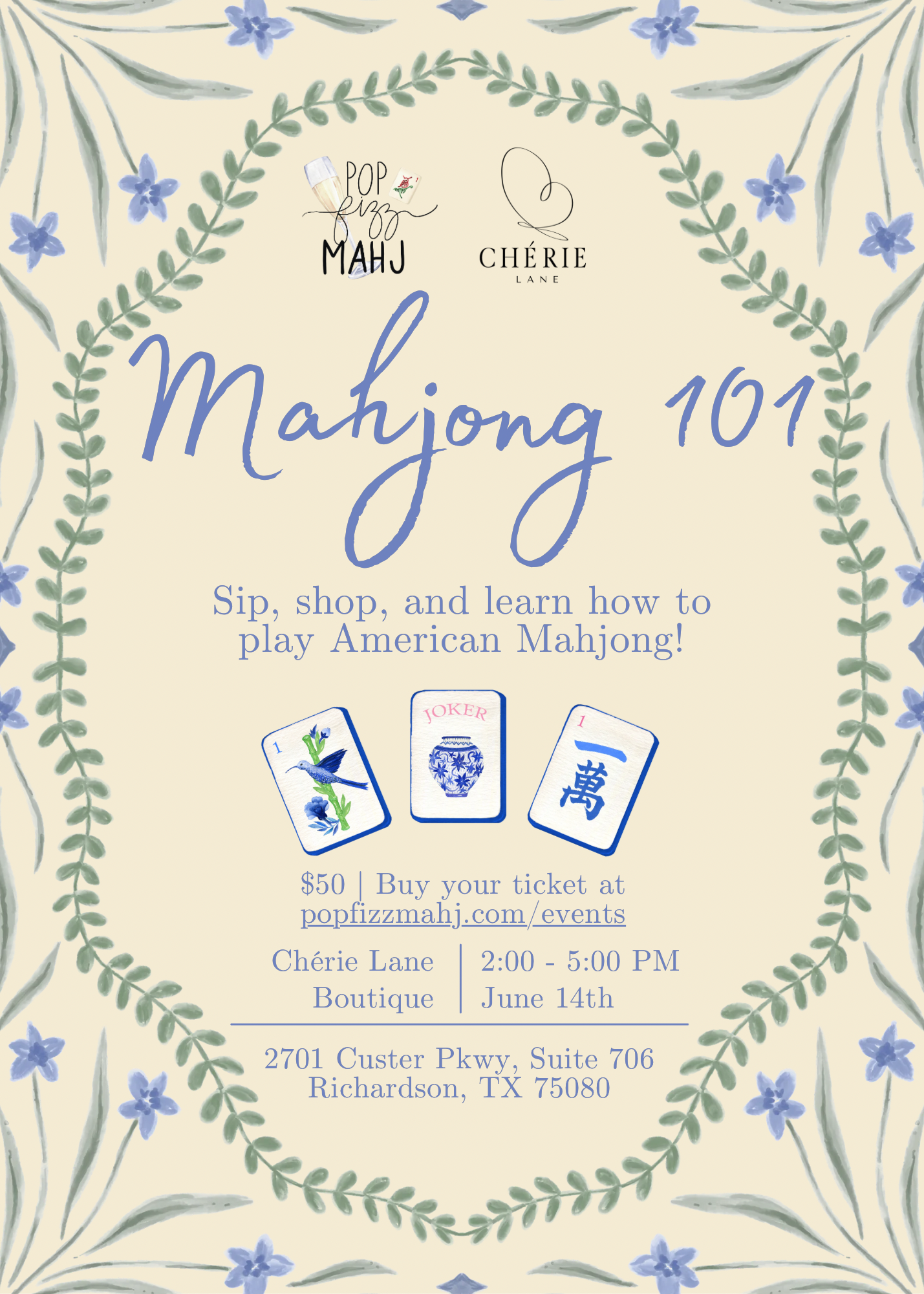 Mahjong 101 at Cherie Lane