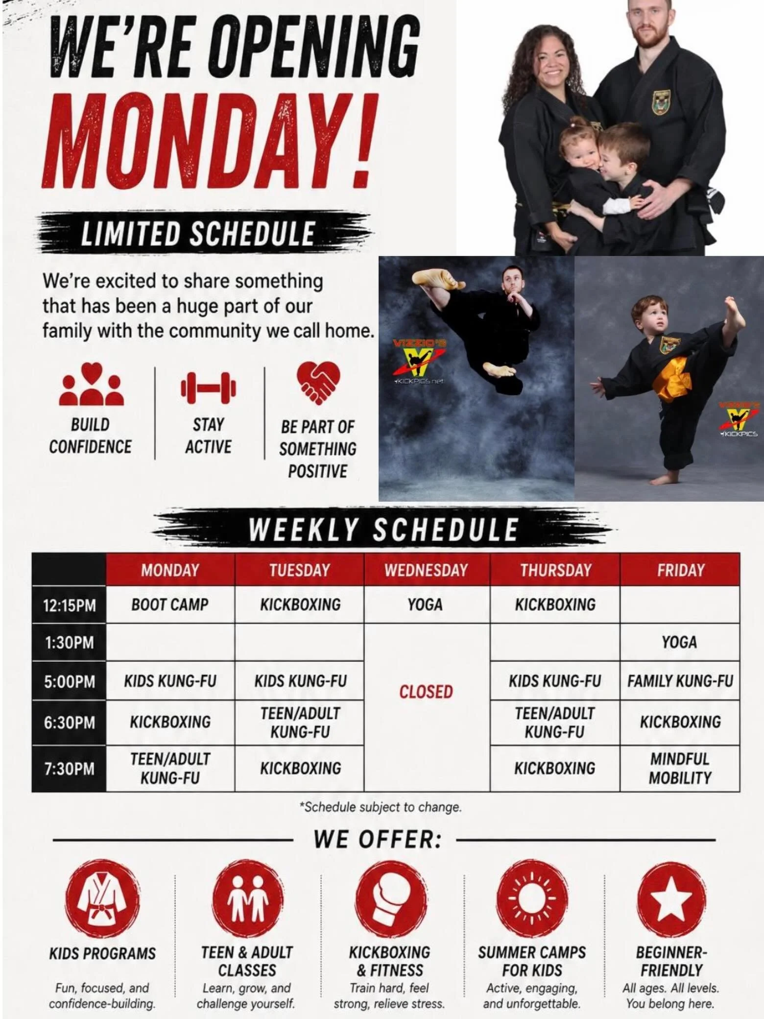 WE OPEN MONDAY!!! 🎉

After weeks of building, cleaning, moving, organizing, and pouring everything we have into this space, we are officially opening our doors with a limited schedule for trials &amp; registrations and we could not be more excited.
