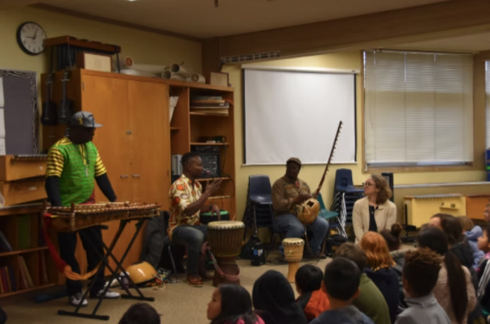 Musician Bongo Sidibe Serenades the Lower School