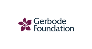 Gerbode Foundation logo with a purple flower icon and black text