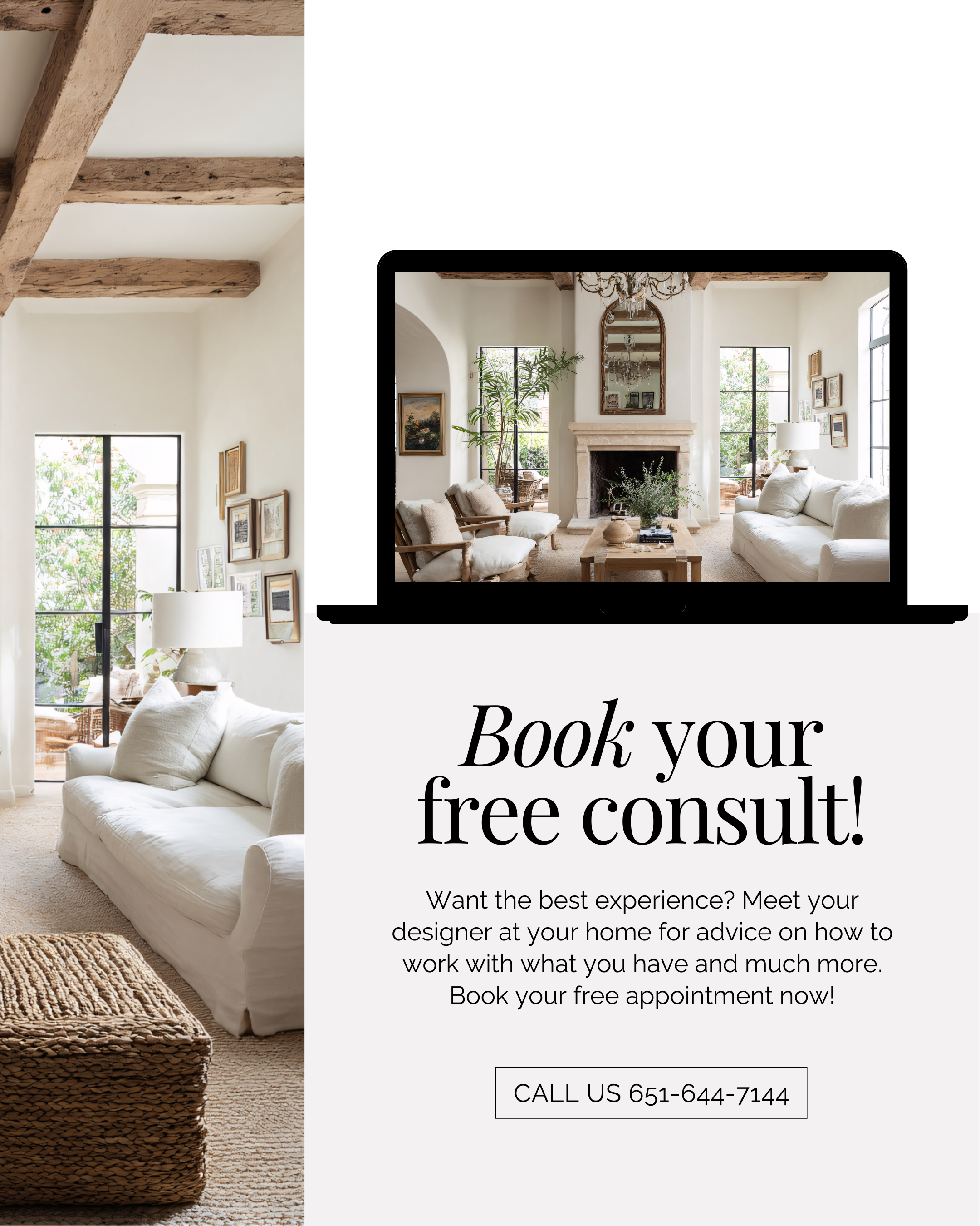 Mobile mockup of promotional content and booking CTA — content system by Elevate Media