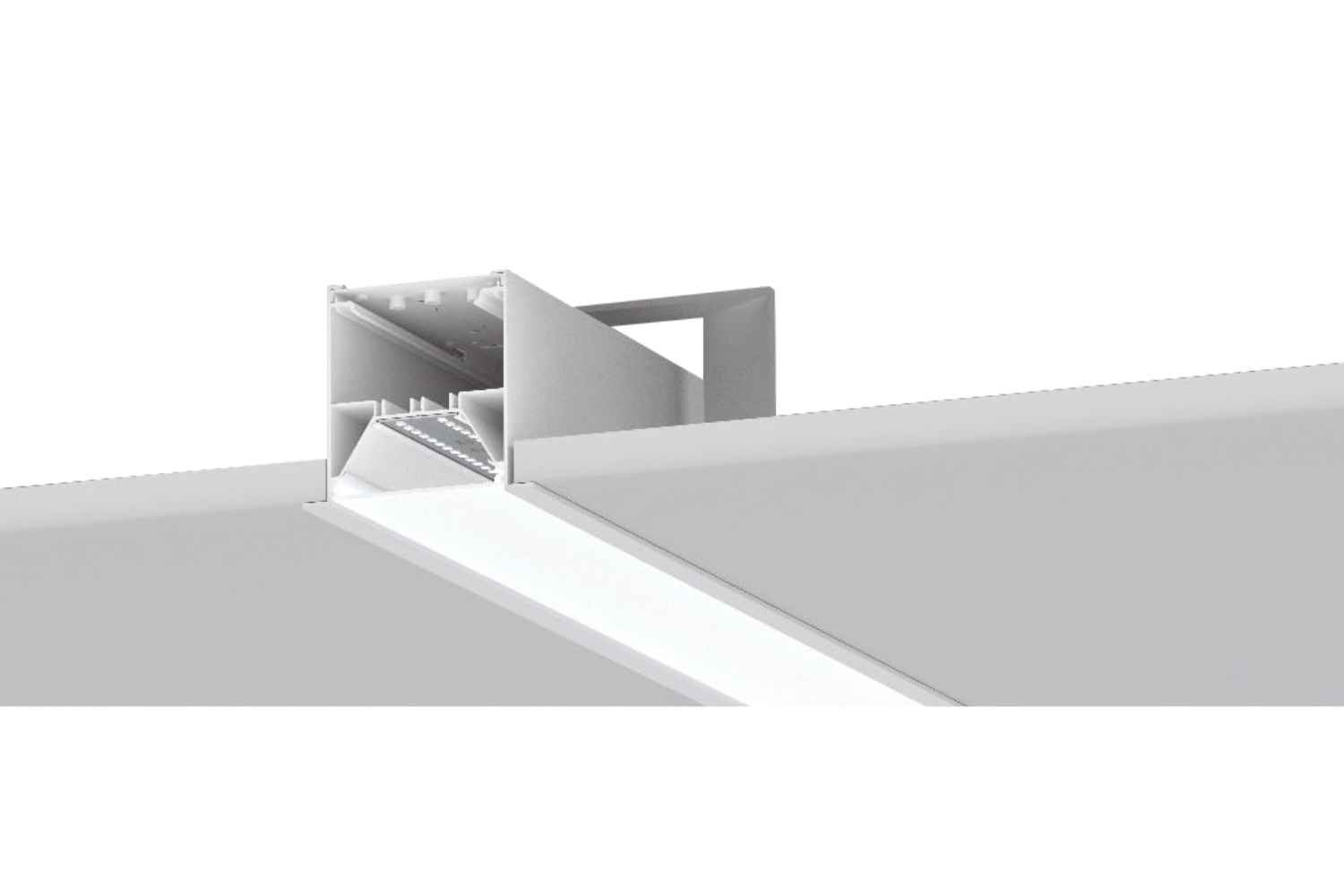 INFINITY LINEAR RECESSED 800 22W WHITE 120D 4000K OPAL DALI