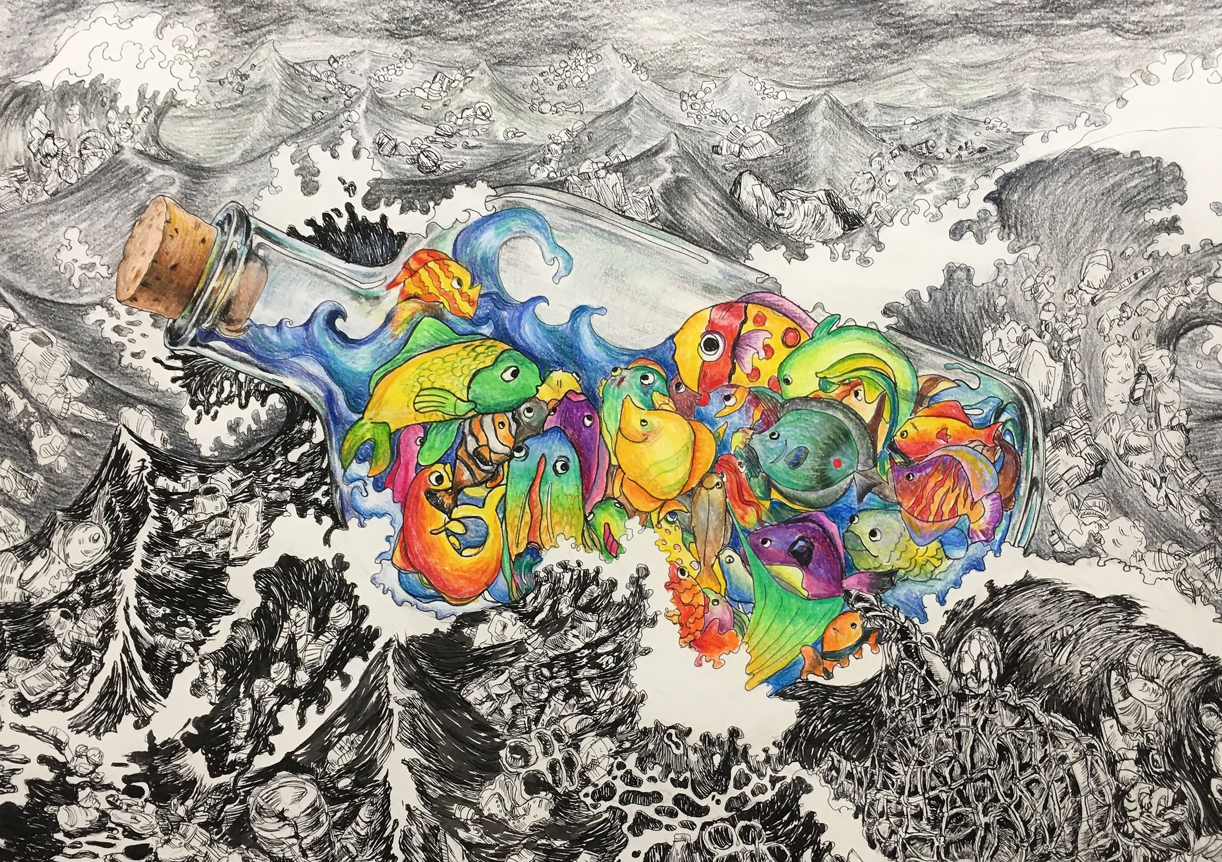Irene H. — Inspired by concerns about environmental degradation, these series examines the relationship between everyday habits and their larger impact on the planet.