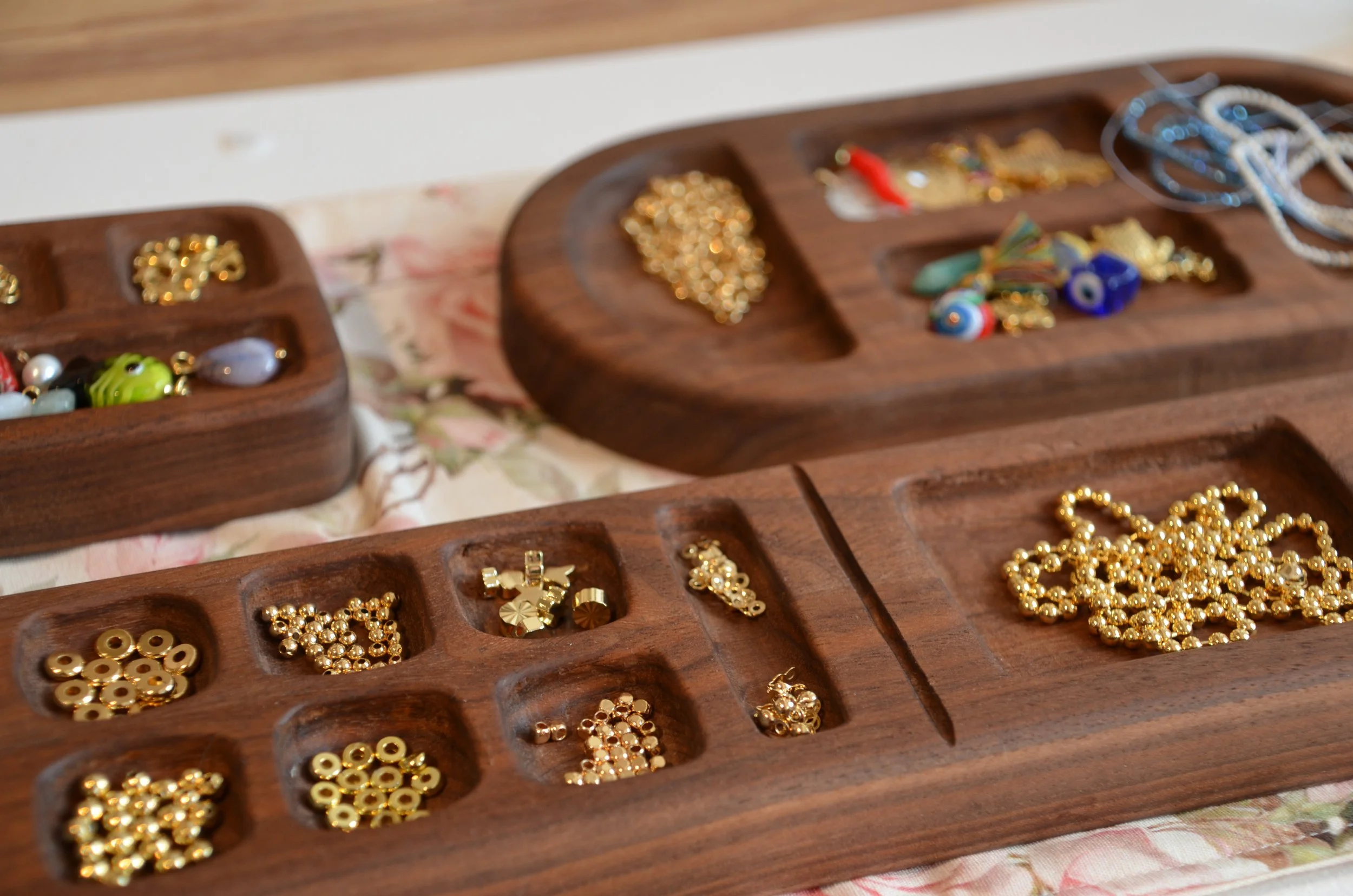 Co-Designed Walnut Organizer System