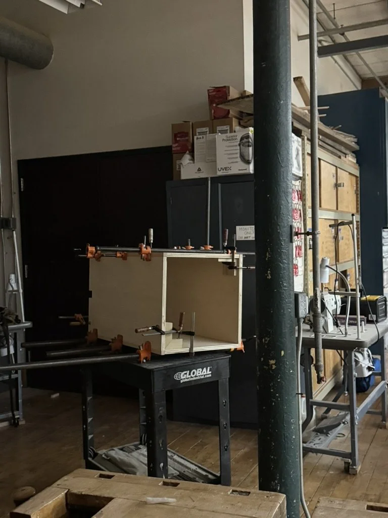 Table leg glue-ups.