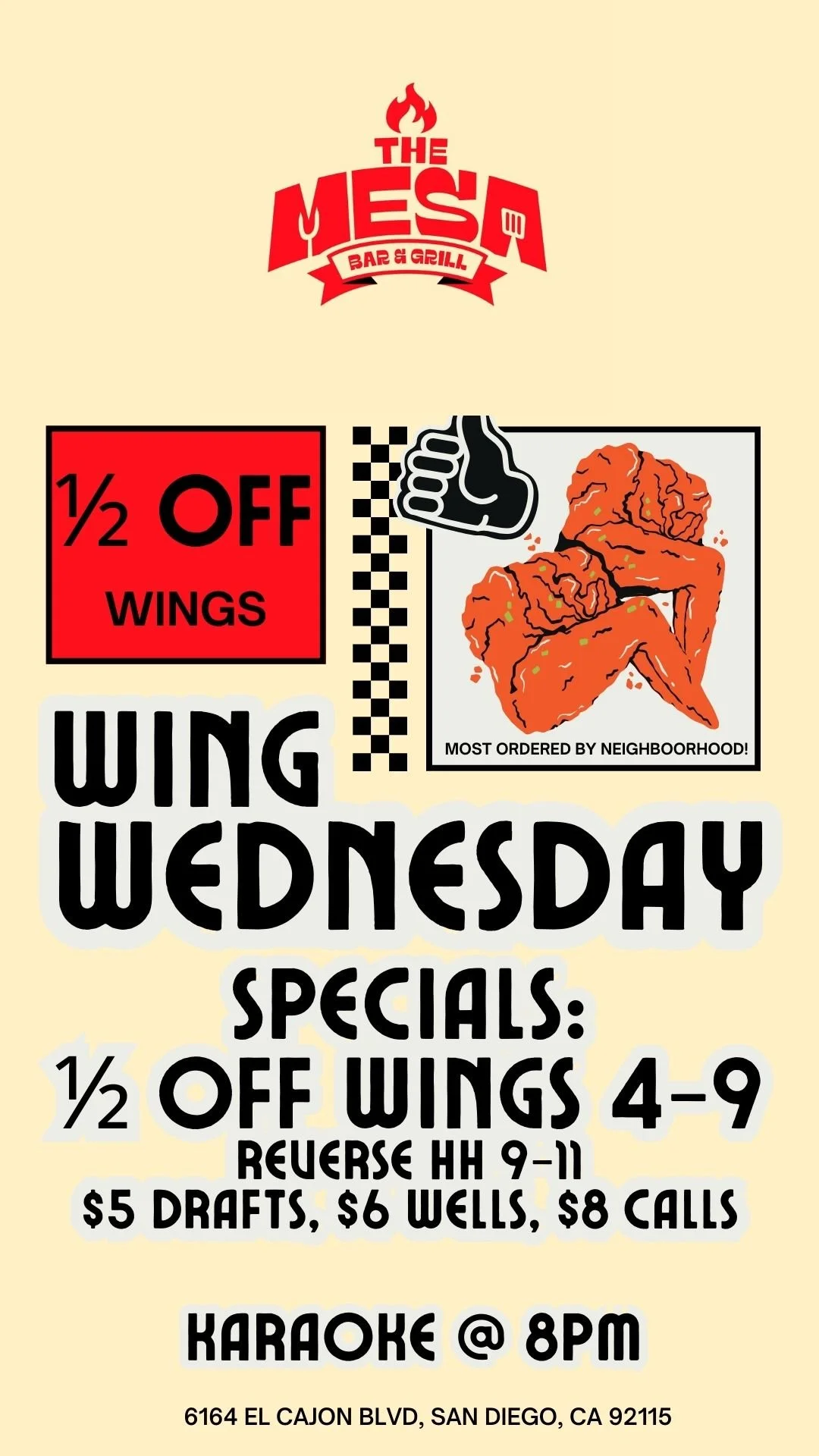 Orange and Black Retro Wing Wednesday Facebook Post.jpg