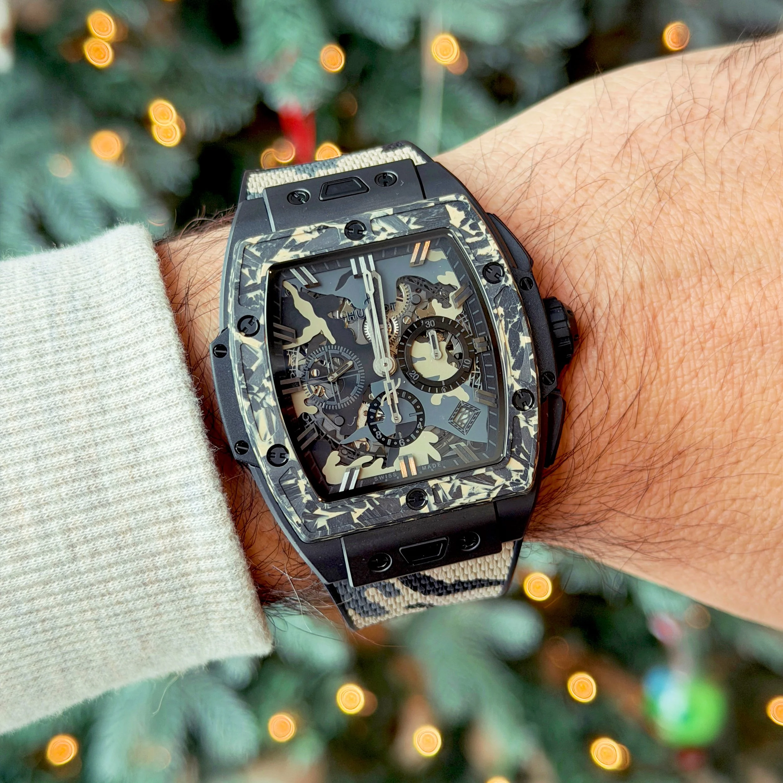 Hublot Spirit of Big Bang Ceramic Carbon Beige Camo 42mm luxury watch, reference 642.CI.0191.RX.ECU23