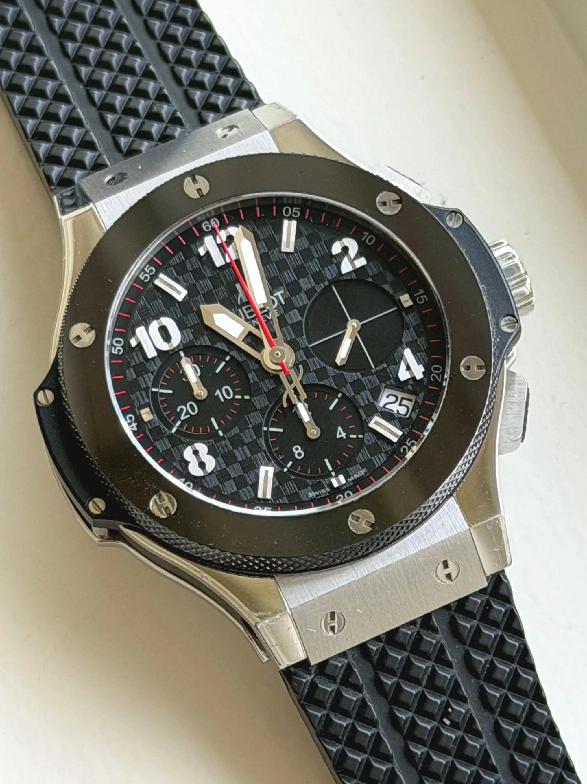 Hublot Big Bang 41mm steel ceramic chronograph black dial