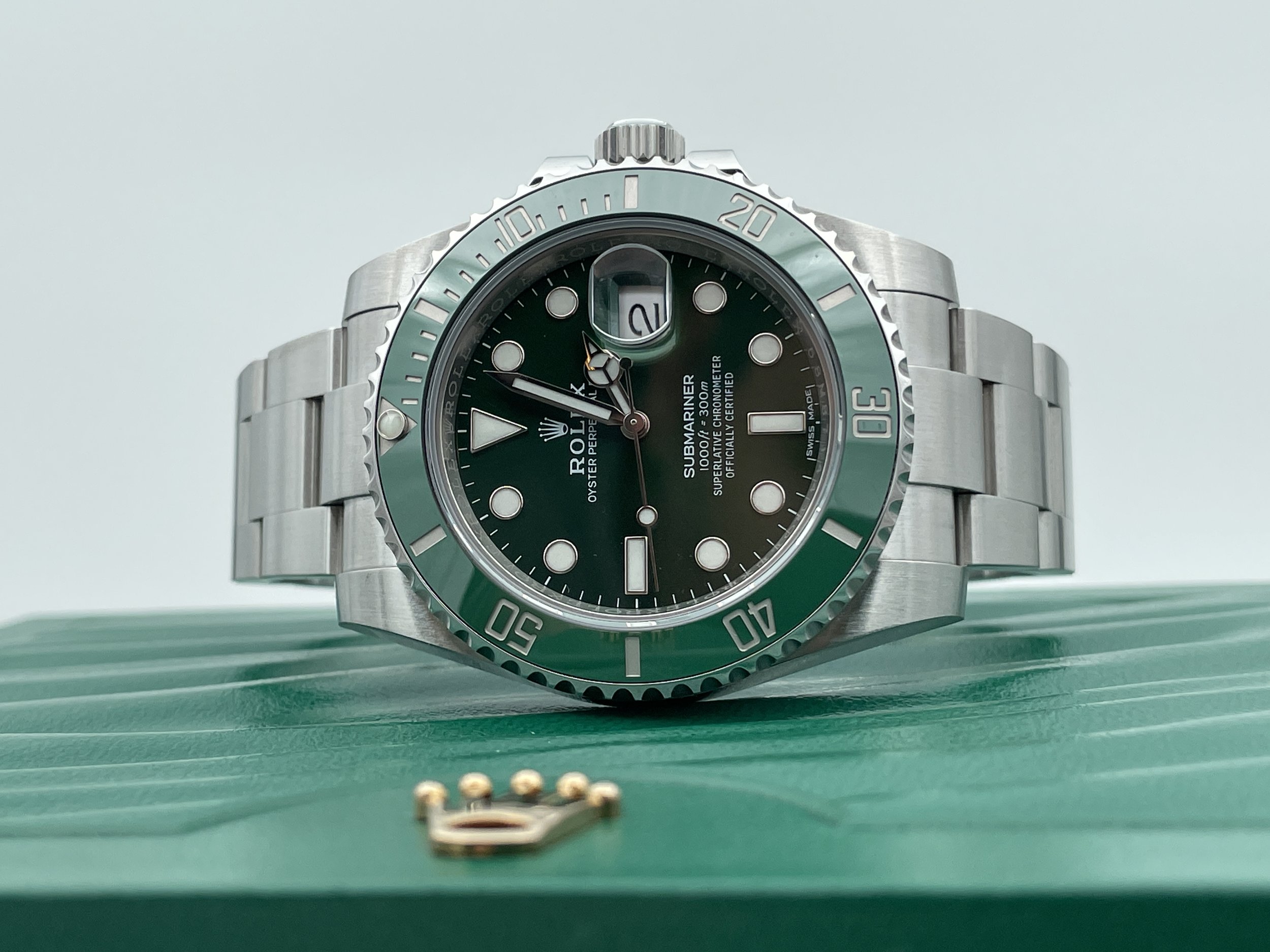 Rolex Submariner 116610LV 2018 model with green bezel and black dial