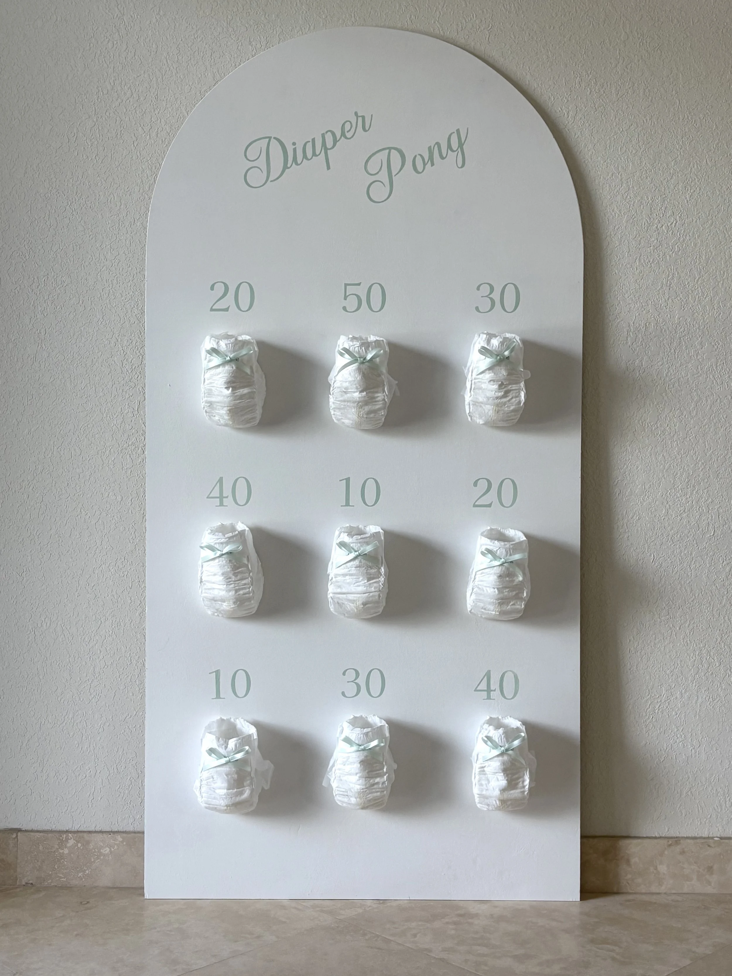Diaper Pong Board