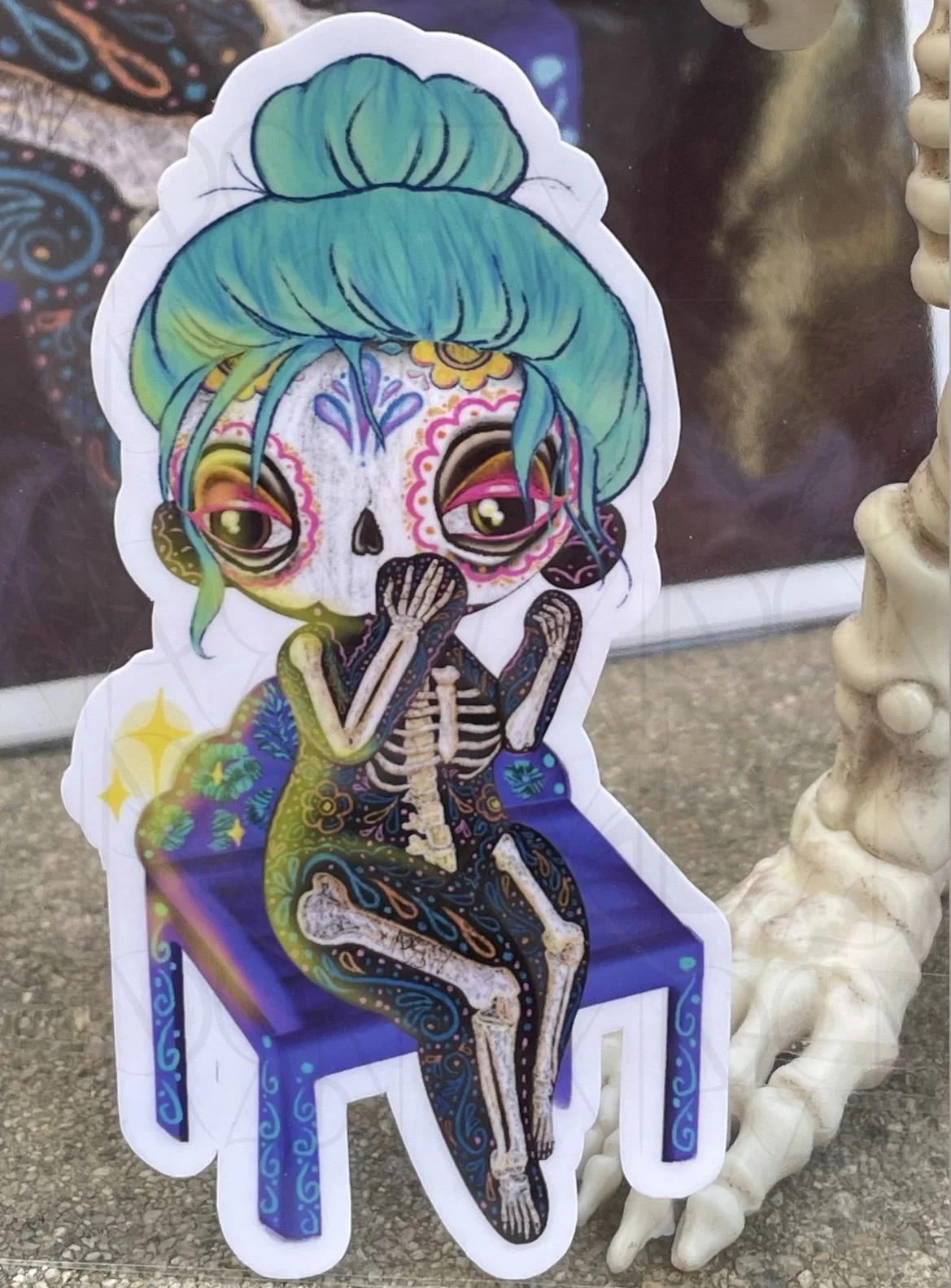 Dia De Los Muertos Sticker (2)
