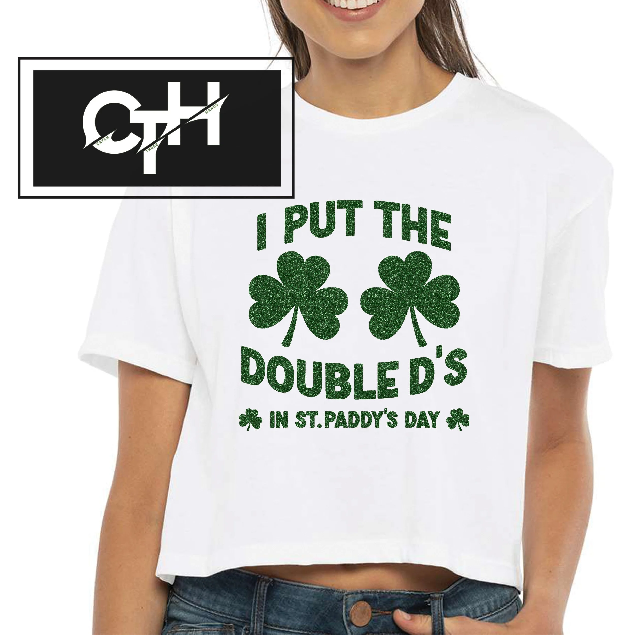 St. Patrick's Day Double D's Crop Top