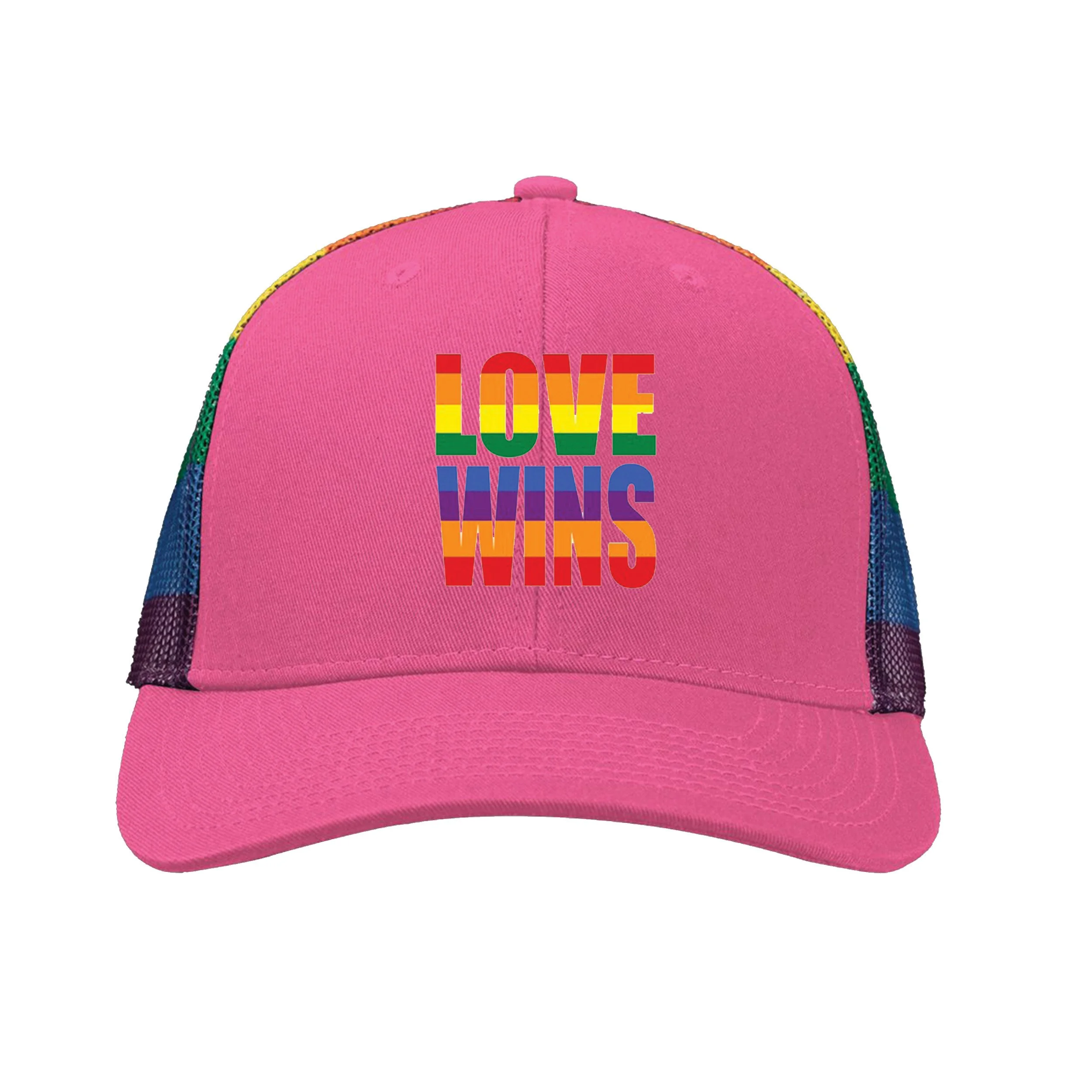 'Love Wins' Rainbow Trucker Hat