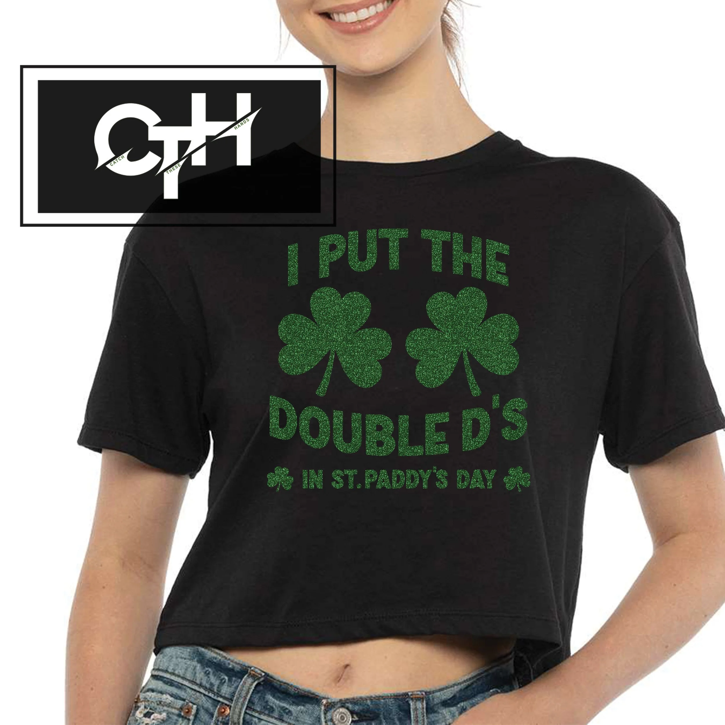 St. Patrick's Day Double D's Crop Top