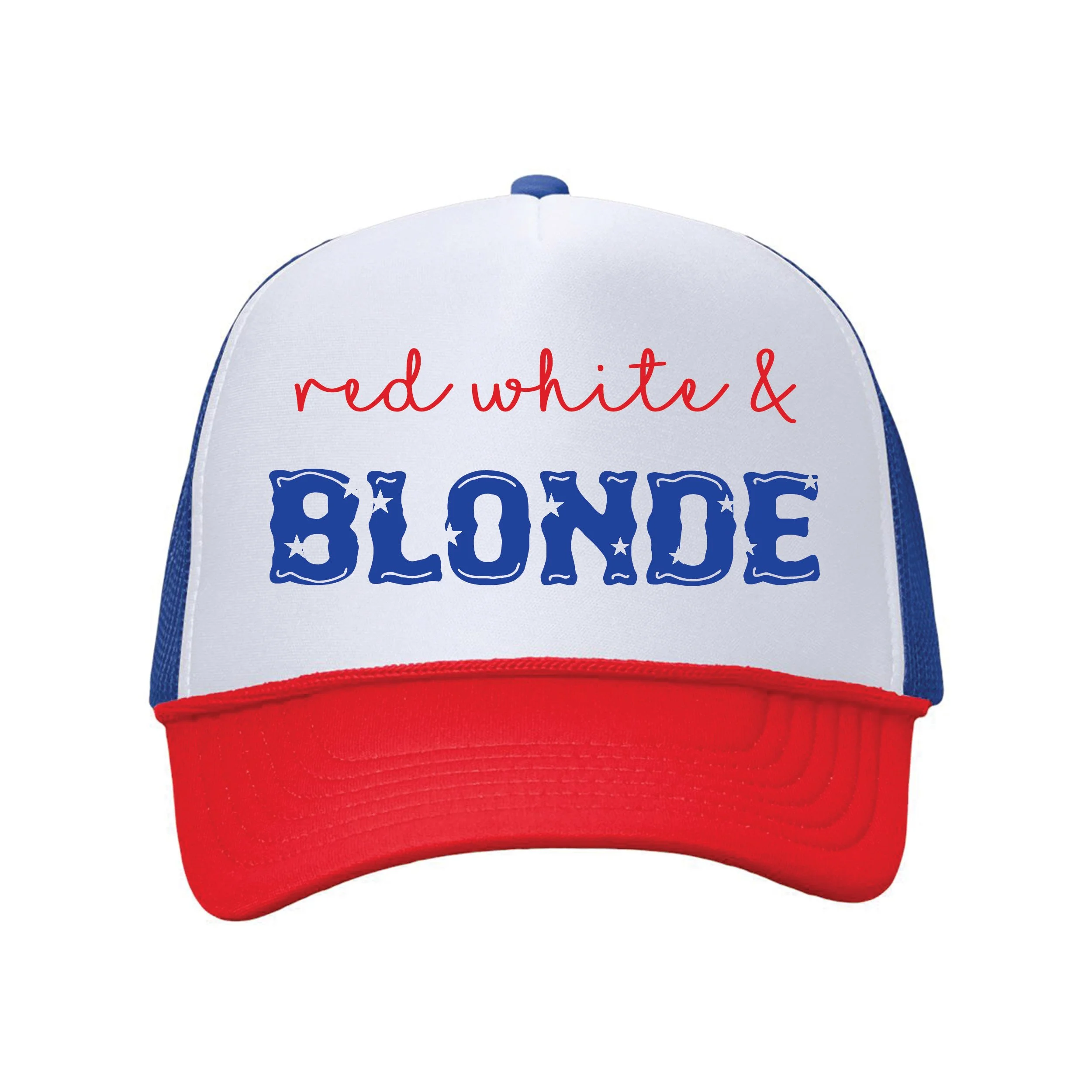 Red, White & Blonde Trucker Cap