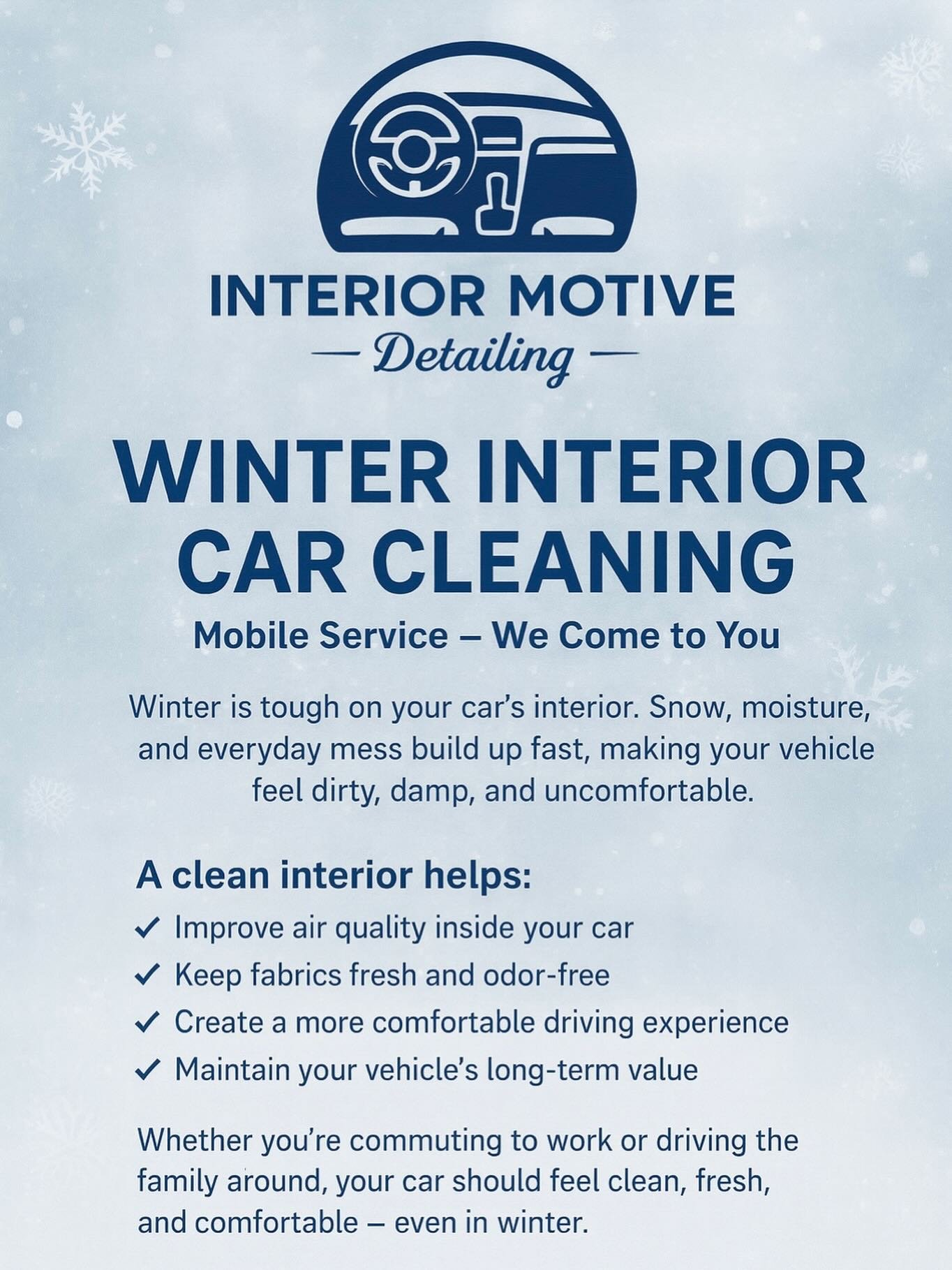 🚗 Why Keeping Your Car Clean Matters
A clean car isn&rsquo;t just about looks &mdash; it&rsquo;s about comfort, value, and your health.
 ✅ Reduces dust and bacteria
 ✅ Protects your interior from damage
 ✅ Makes every drive more enjoyable
 ✅ Helps m