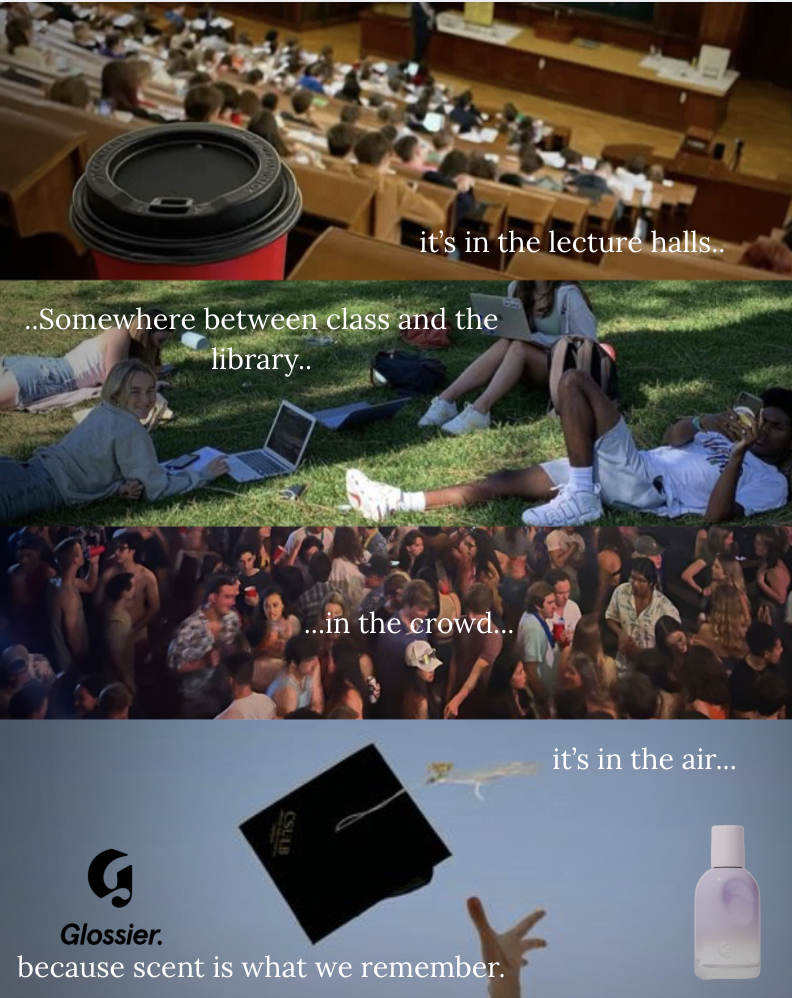 Never let go of college memories with Glossier.