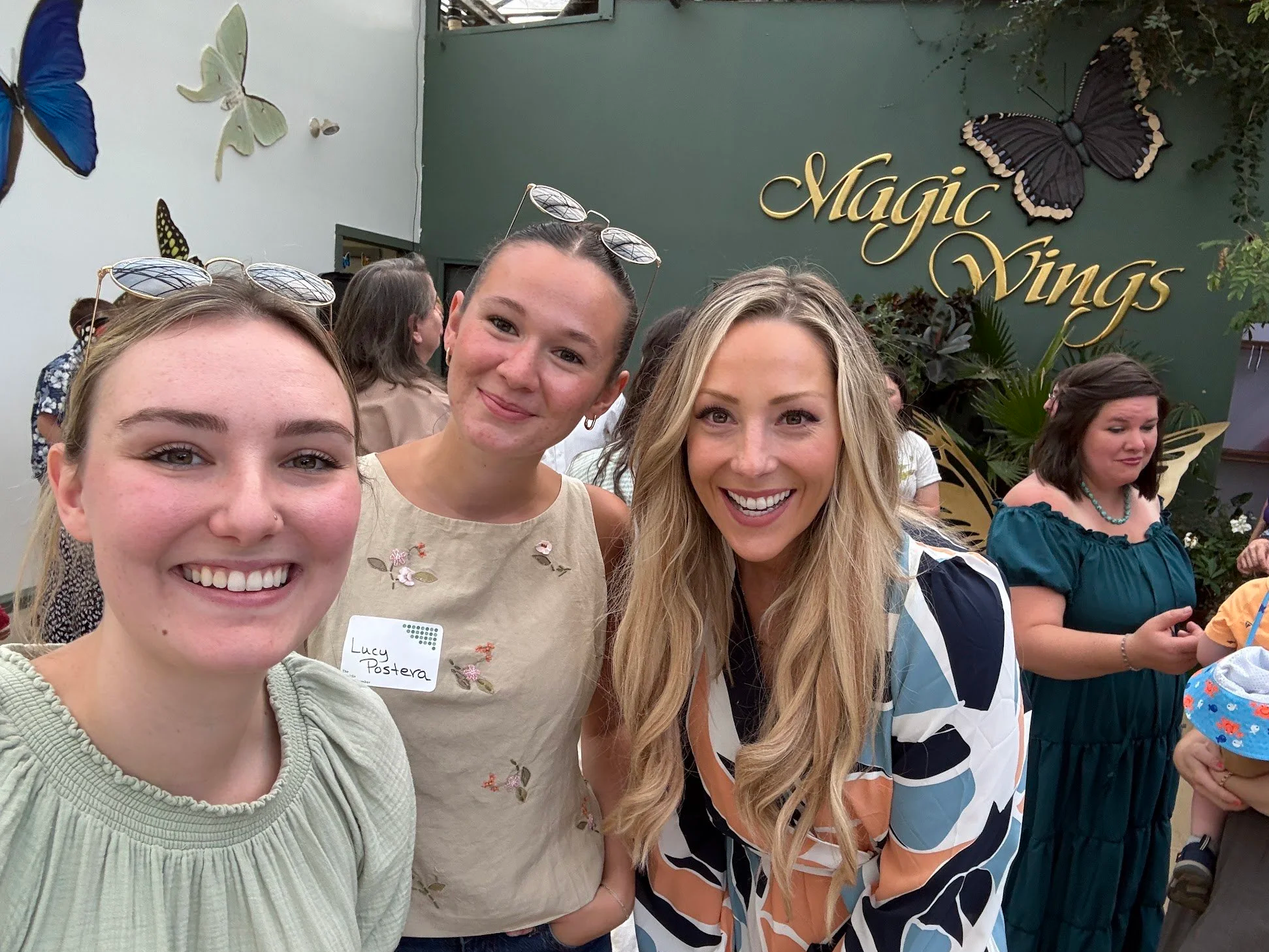 Magic Wings Butterfly Conservatory ribbon-cutting ceremony with Jessye Dean, executive director of the Franklin County Chamber. 