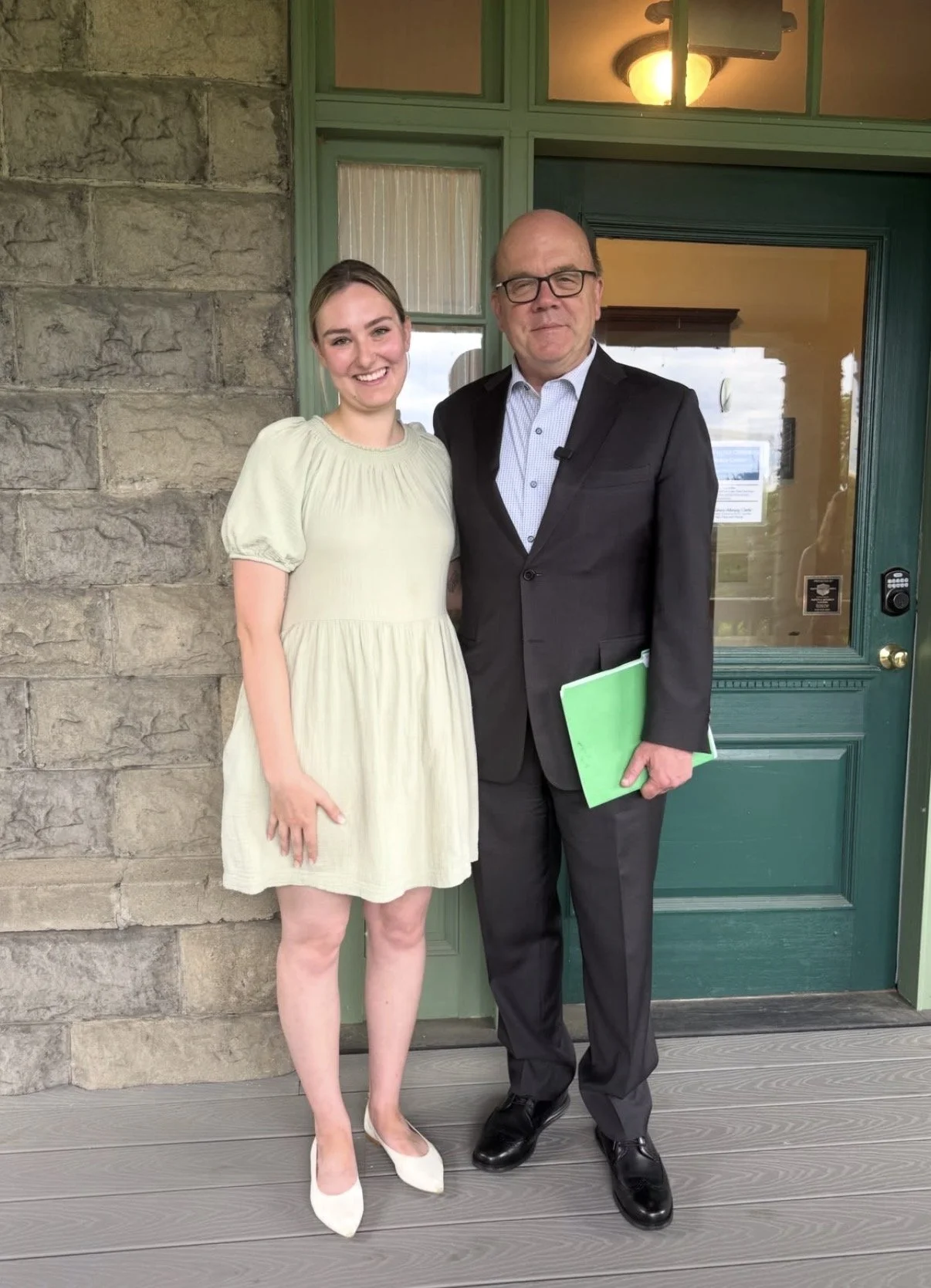 Corinne and Congressman Jim McGovern at the Children's Advocacy Center of Franklin County and the North Quabbin. 