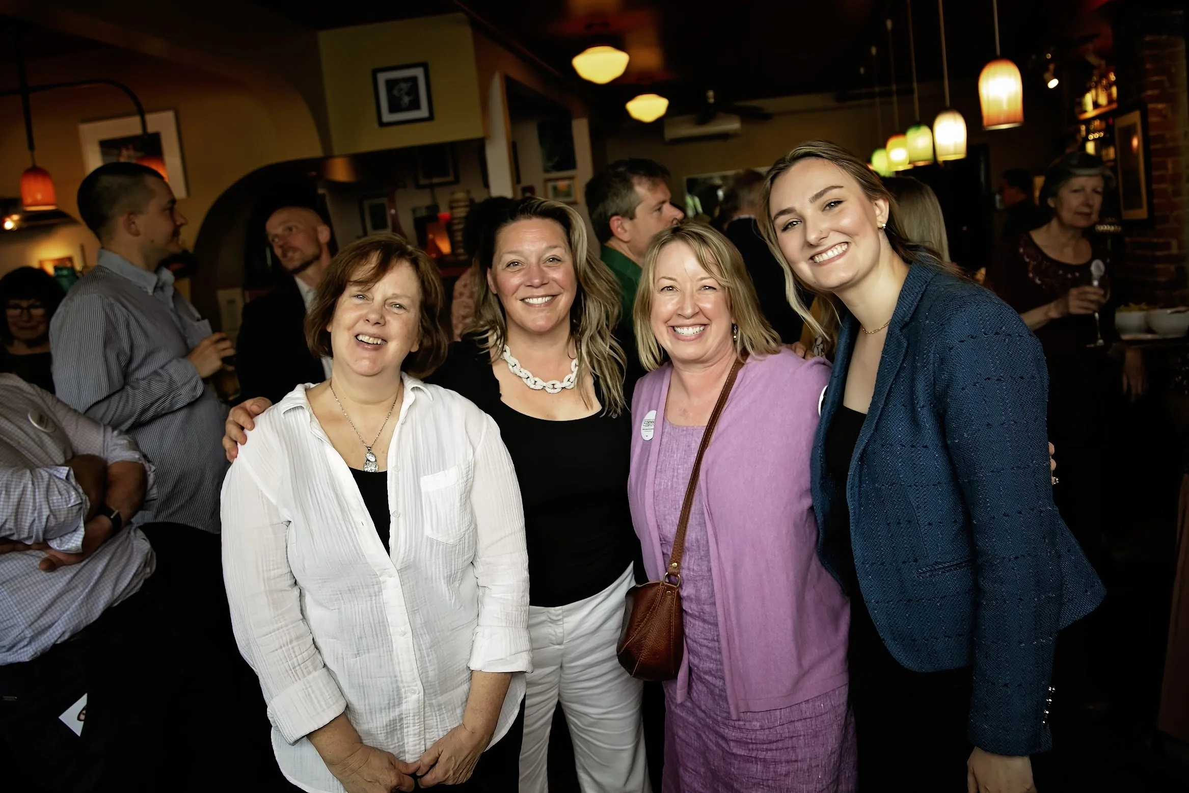 Corinne with Linda Dunlavy, Natalie Blais, and Kristen Baker. 