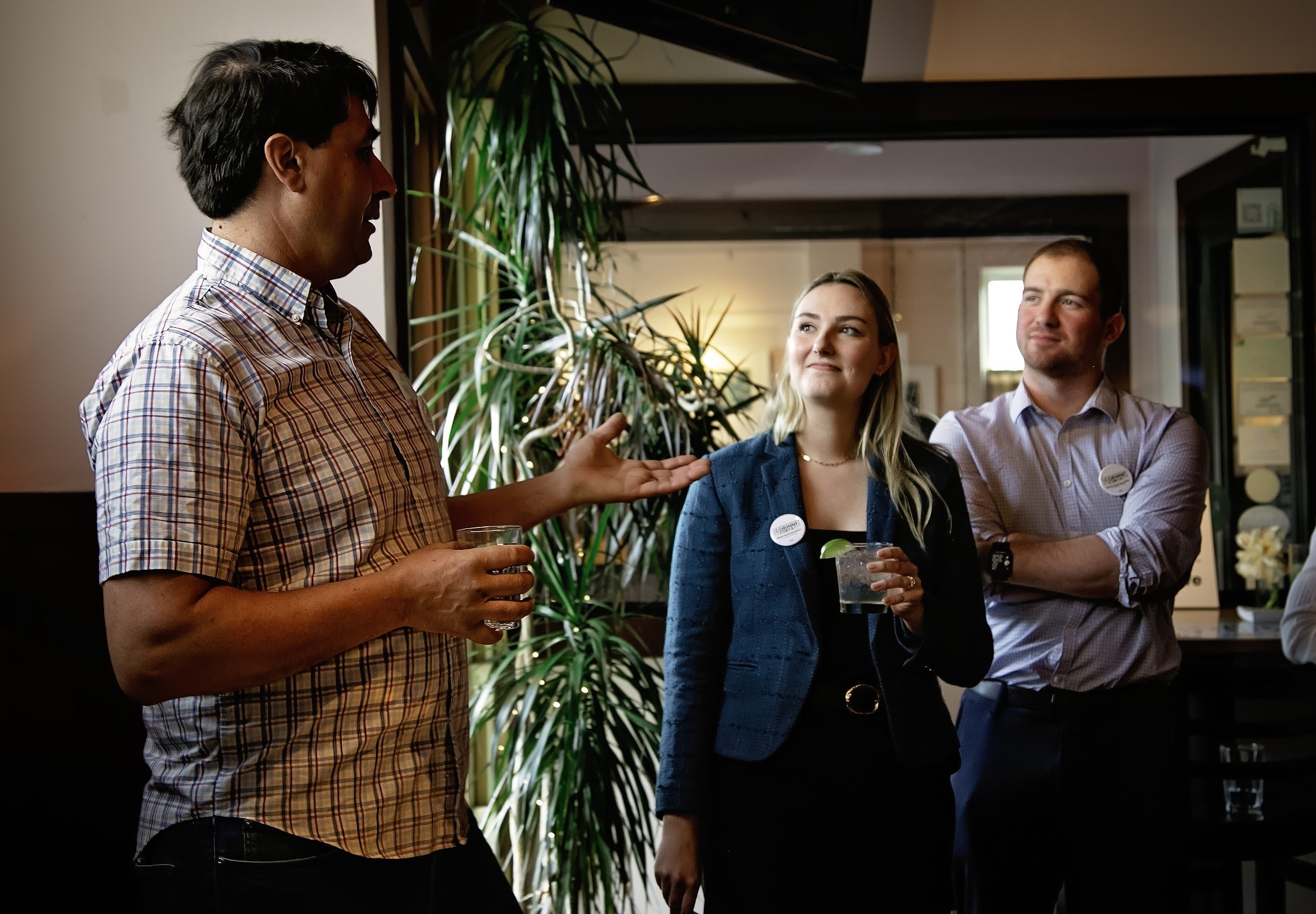Ben Clark introduces Corinne at kick-off. 