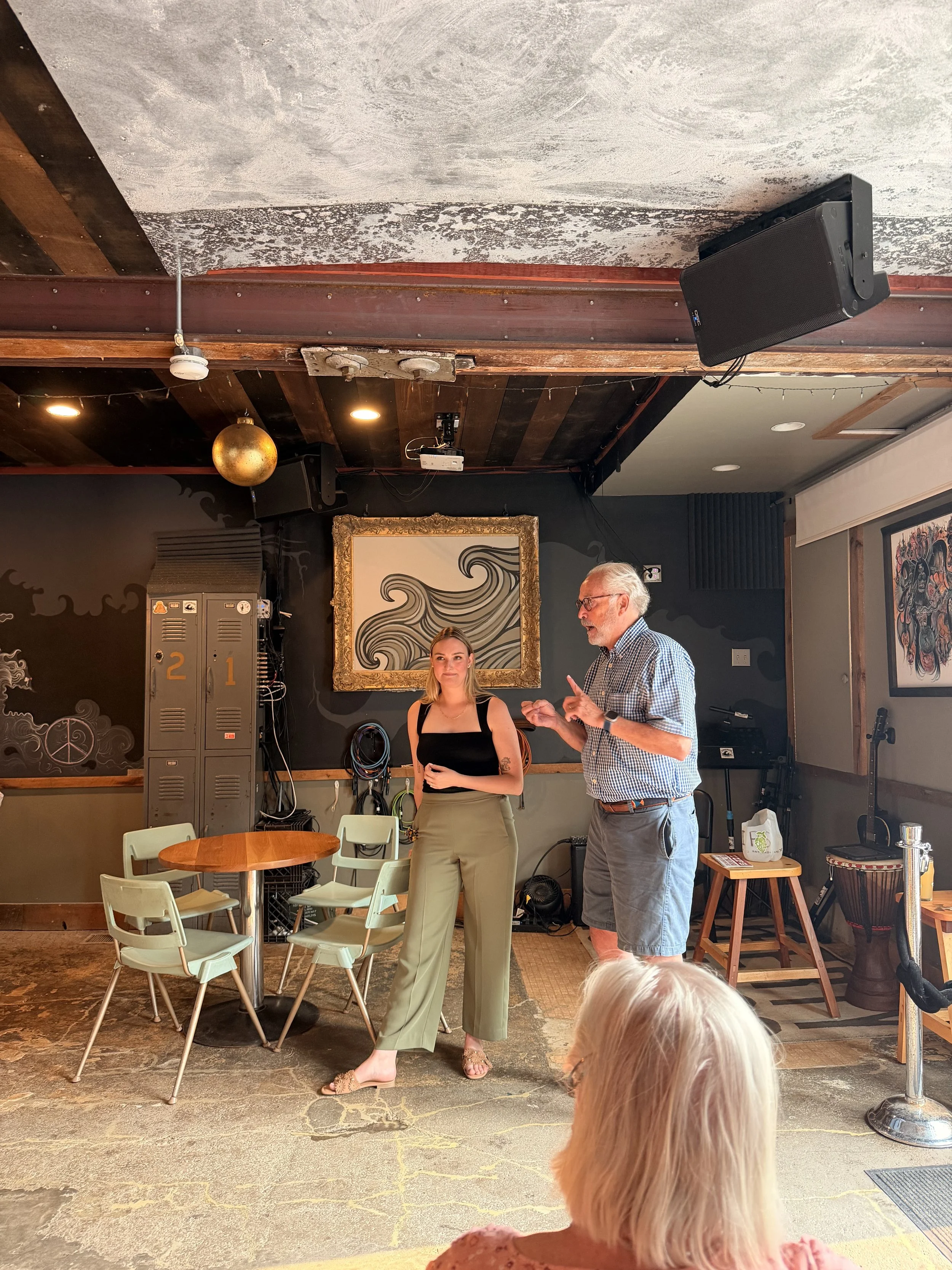 West County Kick-off at Floodwater Brewing, introduction by Larry Langford. 
