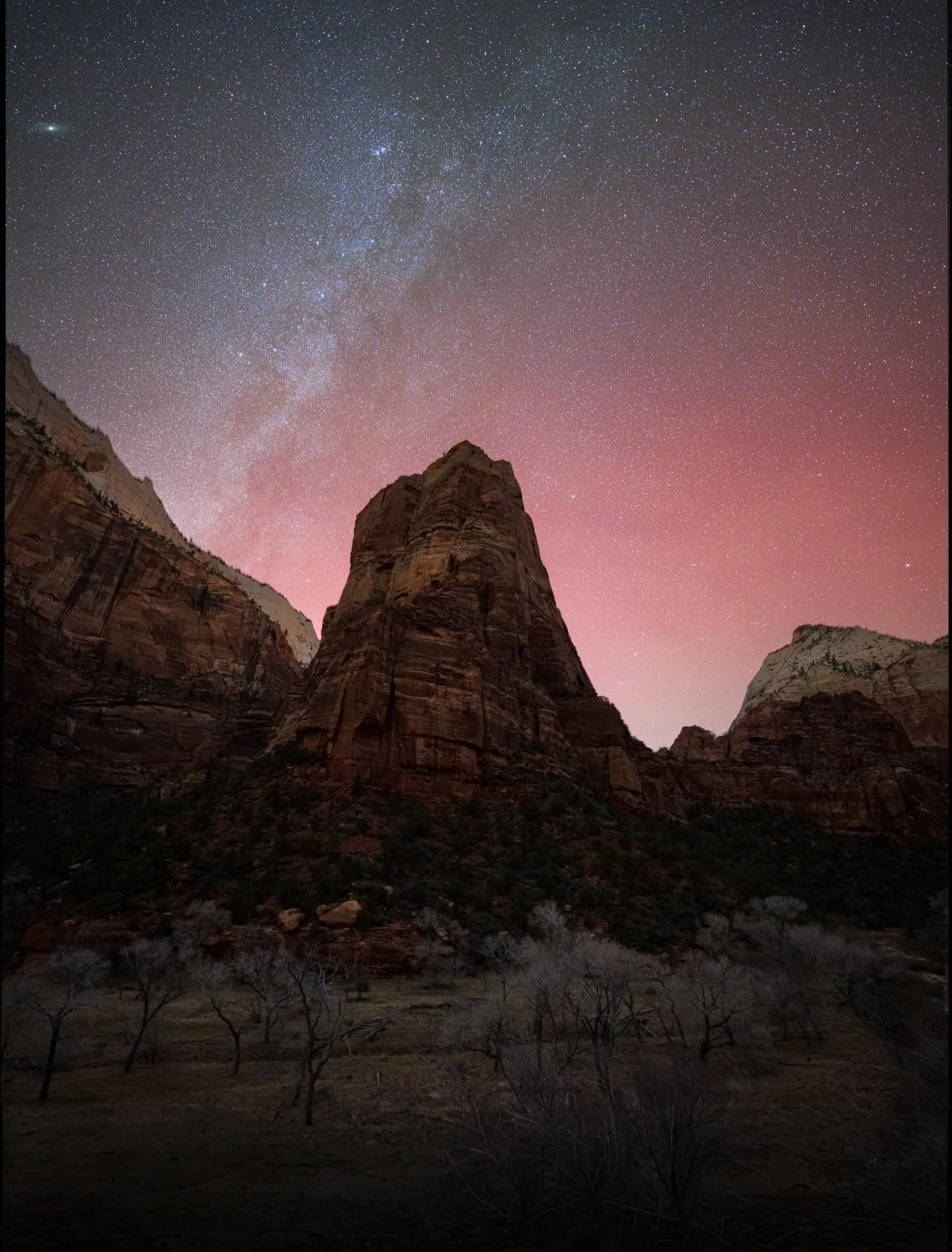 The skies were really pink!