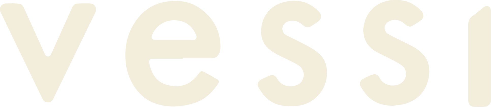 Close-up of the word 'VESS' written in large, bold, cream-colored letters on a black background.