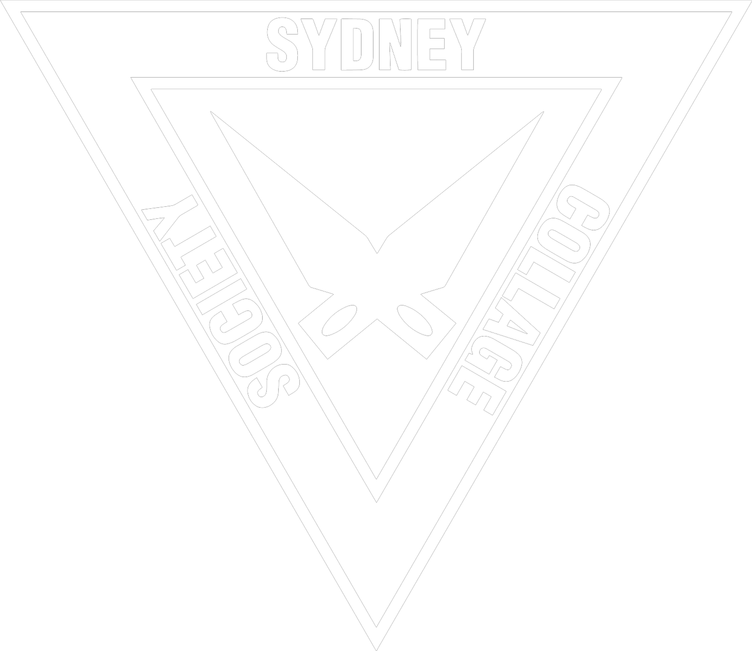 White Sydney Collage Society logo