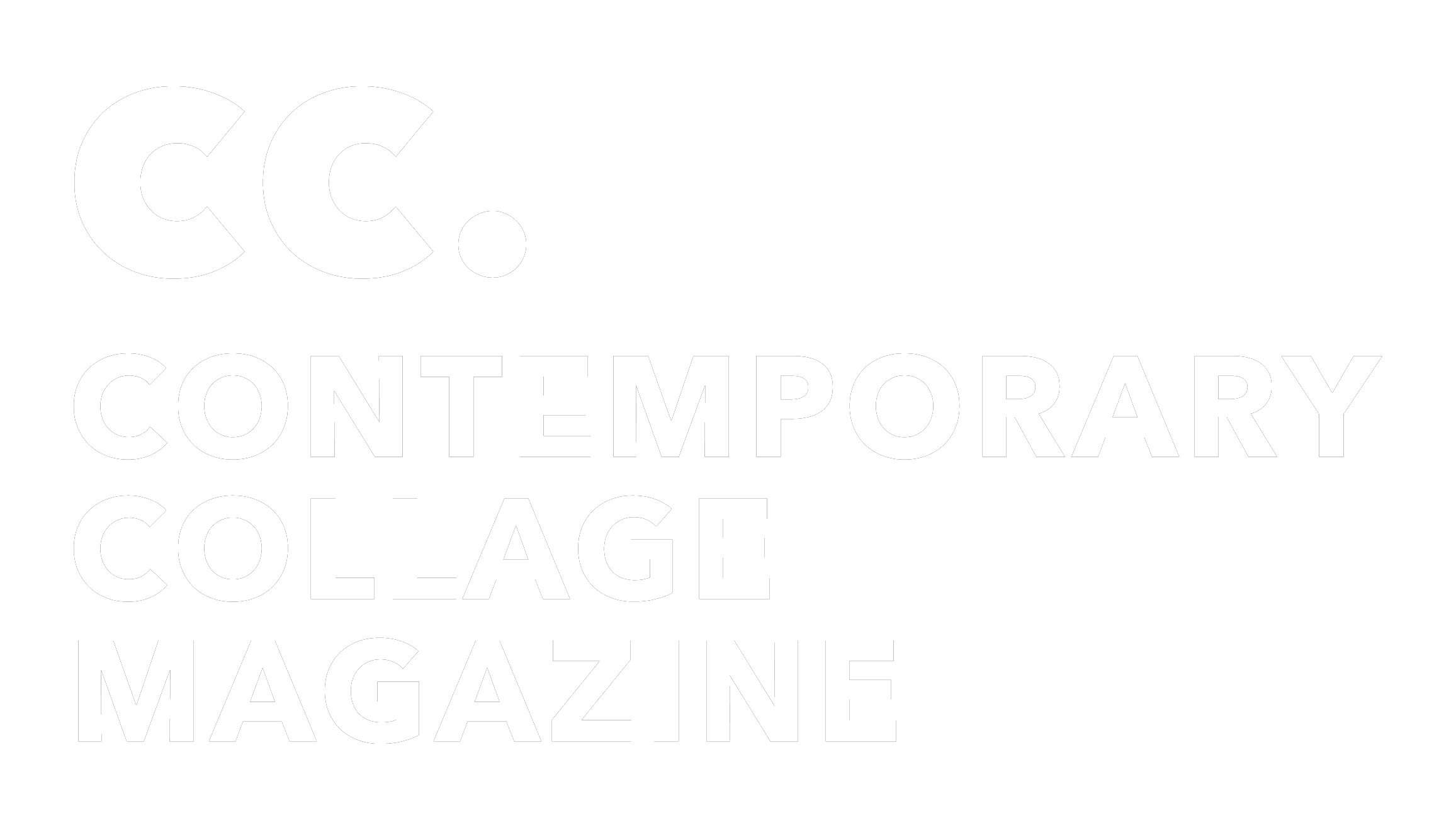 White 'Contemporary Collage Magazine' logo
