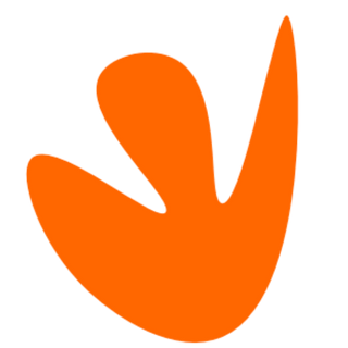 Una mano en color naranja haciendo el gesto de 'pulgar arriba'