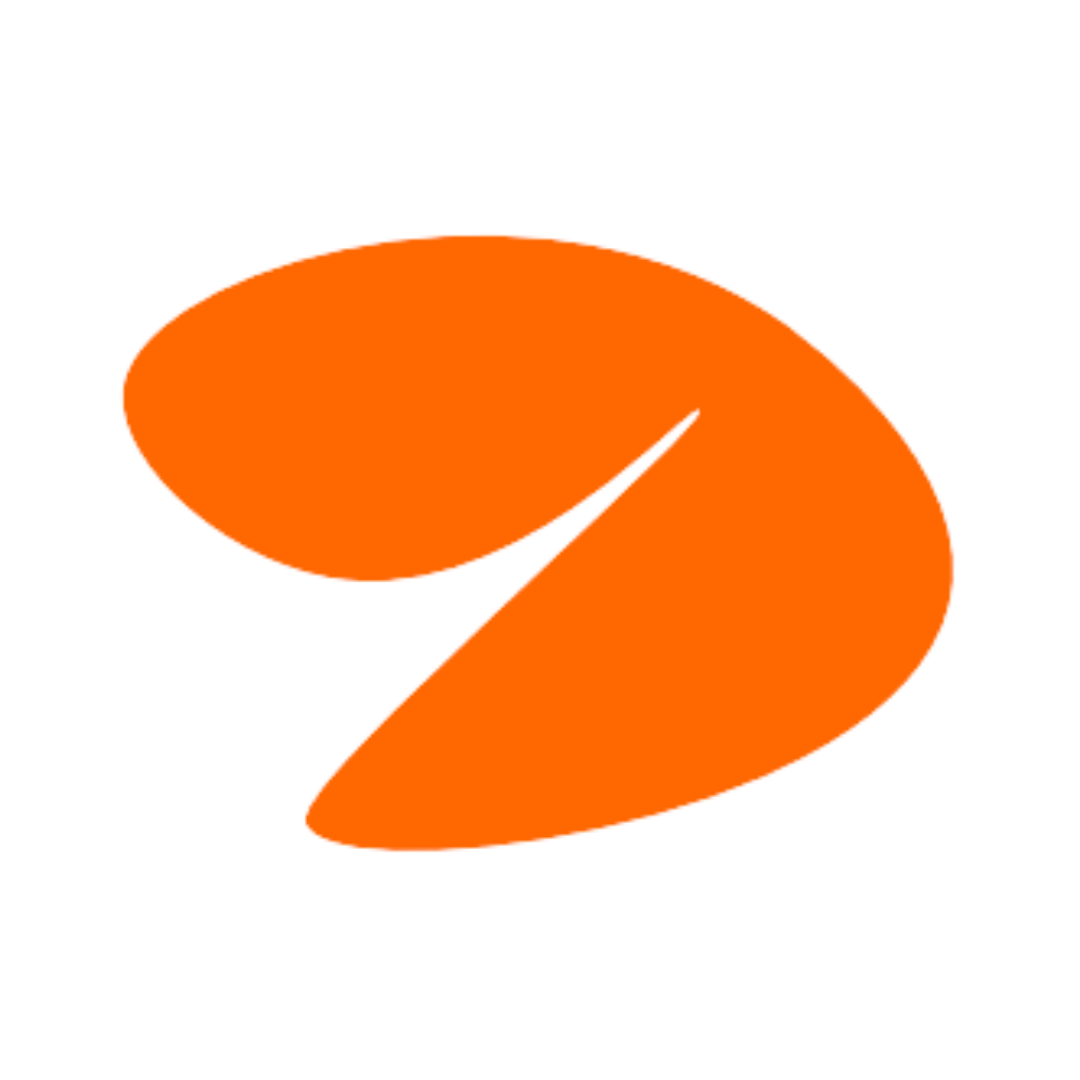 Logotipo de Orange, una forma abstracta en color naranja
