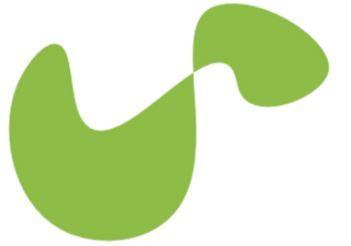 Forma abstracta de color verde en un fondo negro