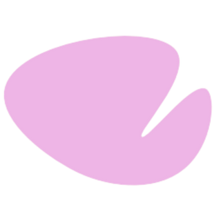 Forma abstracta de color lila sobre fondo negro.