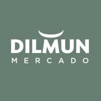 Logo de DILMUN Mercado en fondo verde