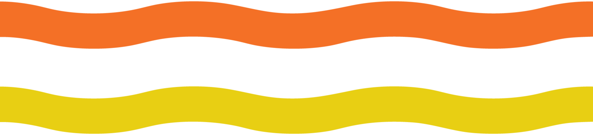 líneas onduladas de colores naranja, negro y amarillo sobre fondo blanco