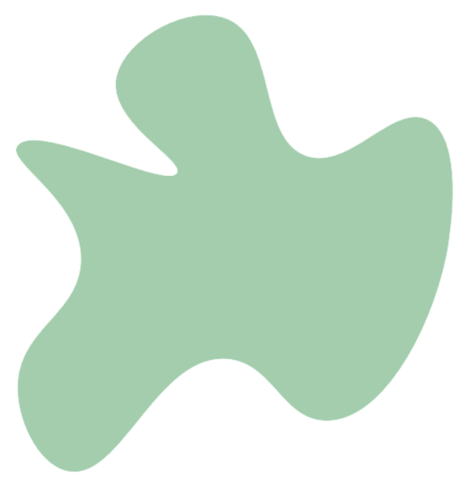 Forma abstracta de color verde claro sobre fondo negro.