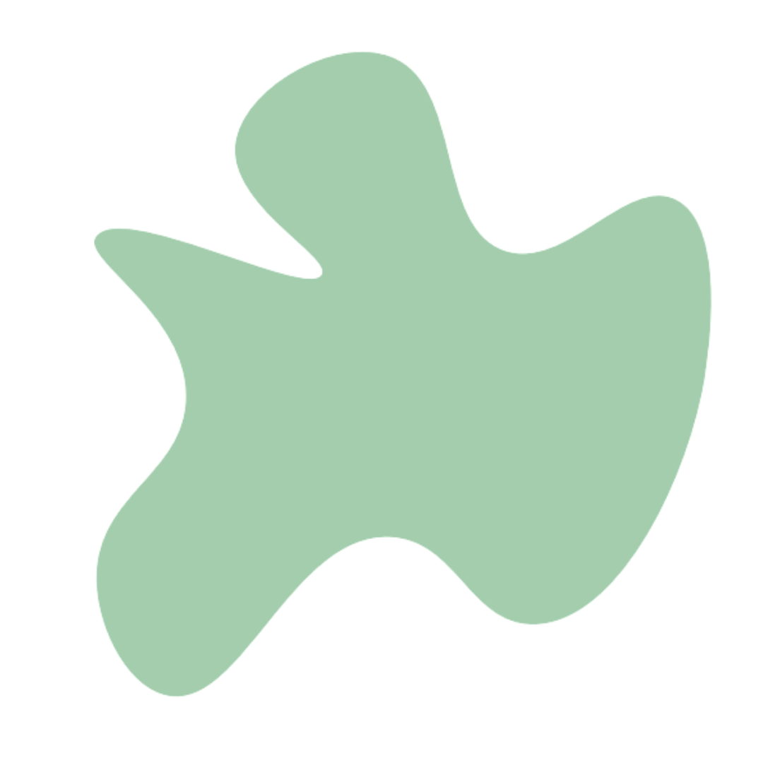 Forma abstracta de color verde claro en un fondo negro.