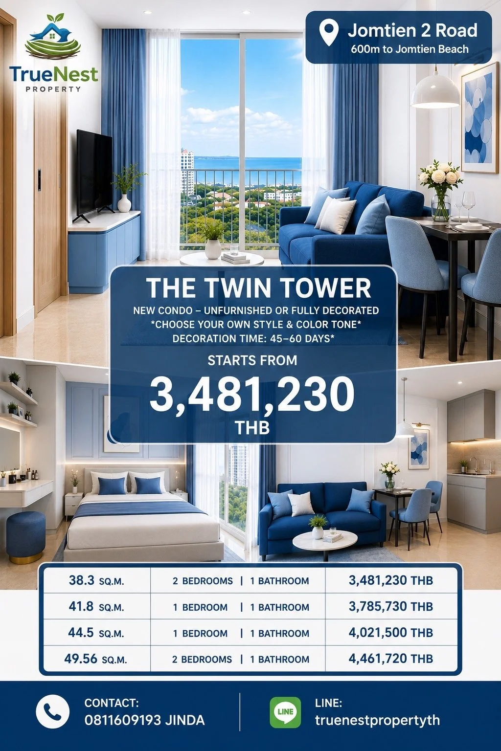 The Twin Tower - Blue
